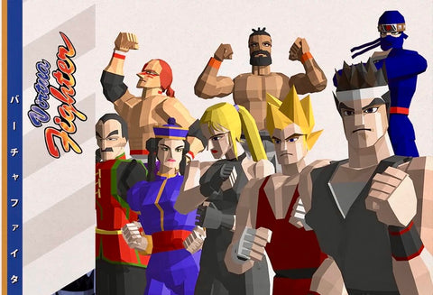 front cover of virtua fighter for the Sega Saturn