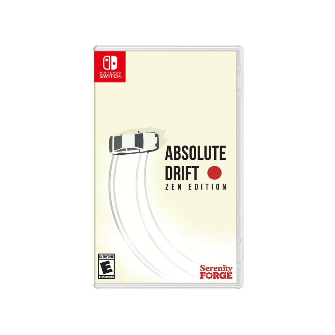 Nintendo Switch game case for 'Absolute Drift Zen Edition' by Serenity Forge on a white background