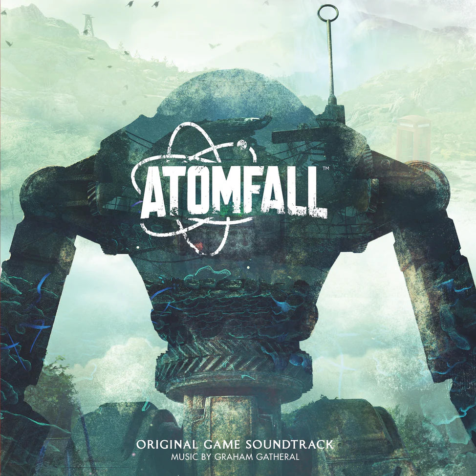 Album cover for 'Atomfall' original game soundtrack with a robot in a foggy environment.