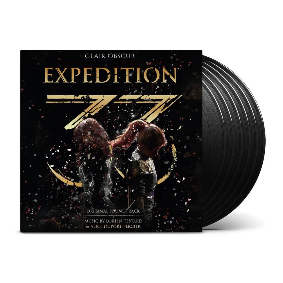 Vinyl record set with 'Expedition' album cover featuring two figures in a snowy landscape.