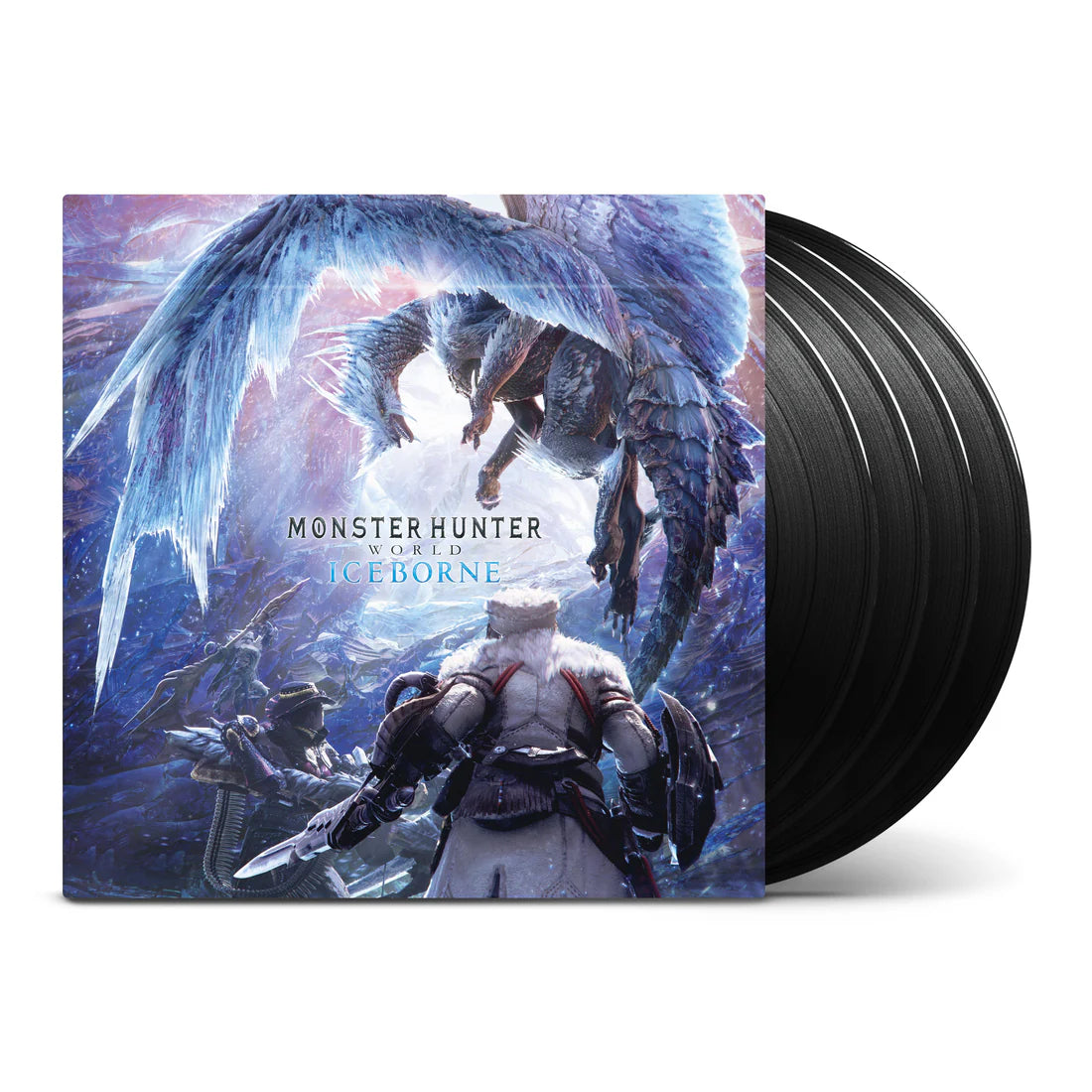 Monster Hunter World Iceborne vinyl set with game cover art