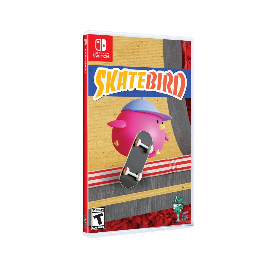 Skatebird game case for Nintendo Switch on a white background