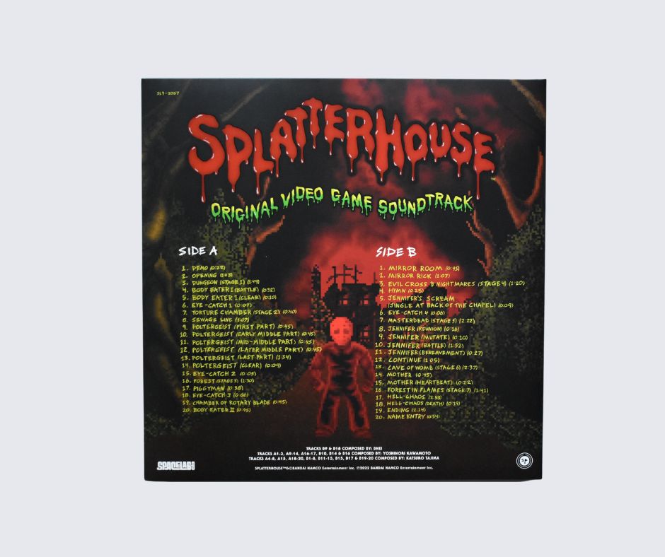 Splatterhouse Video Game Soundtrack LP | Spacelab 9 | PixelCrib