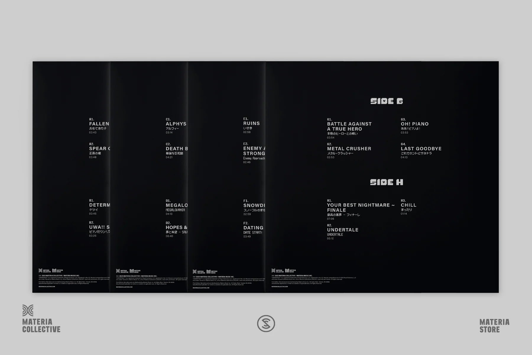 UNDERTALE Piano Collections 4xLP Box Set