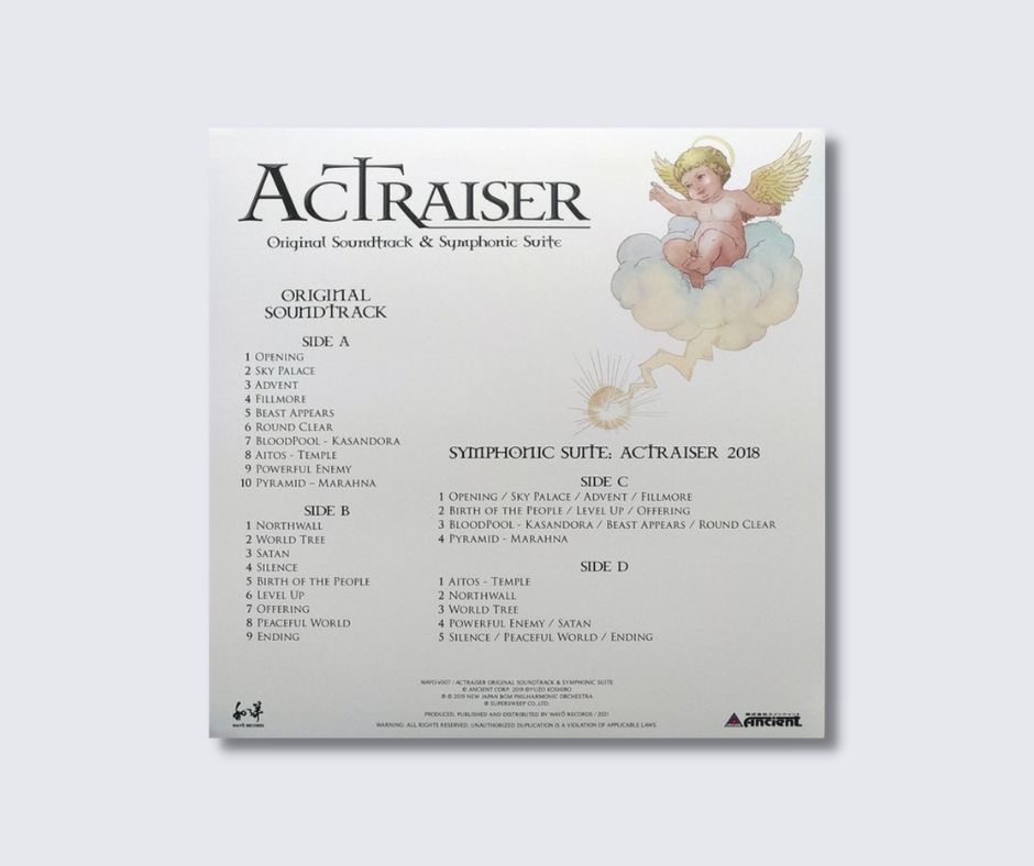 ActRaiser Original Soundtrack & Symphonic Suite 2xLP