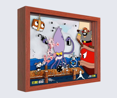 Cuphead - Captain Brineybeard Shadowbox Art