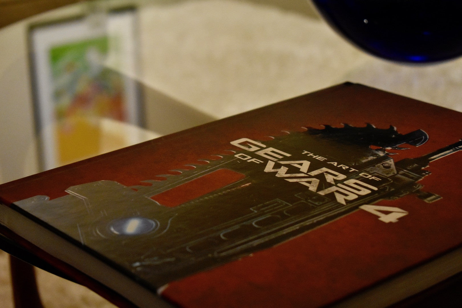 Gears of war 4 book on coffee table