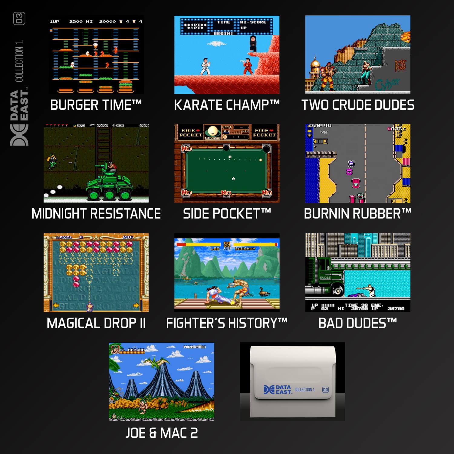Data East Collection 1 - Evercade Cartridge