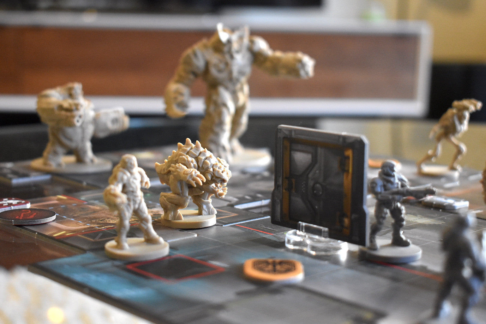 Doom board game overview of game board with demons