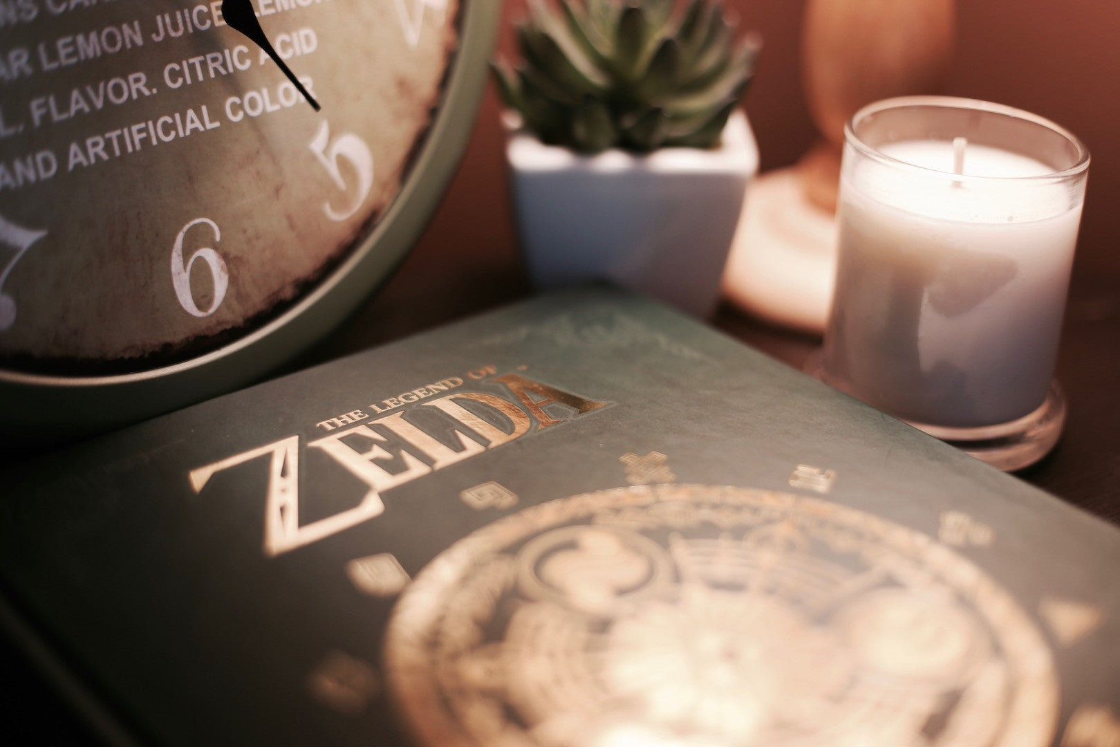 Zelda hyrule historia on bedside table 