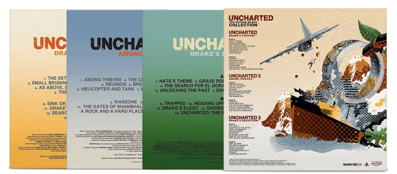 Uncharted Nathan Drake Collection Vinyl Record Back Cover