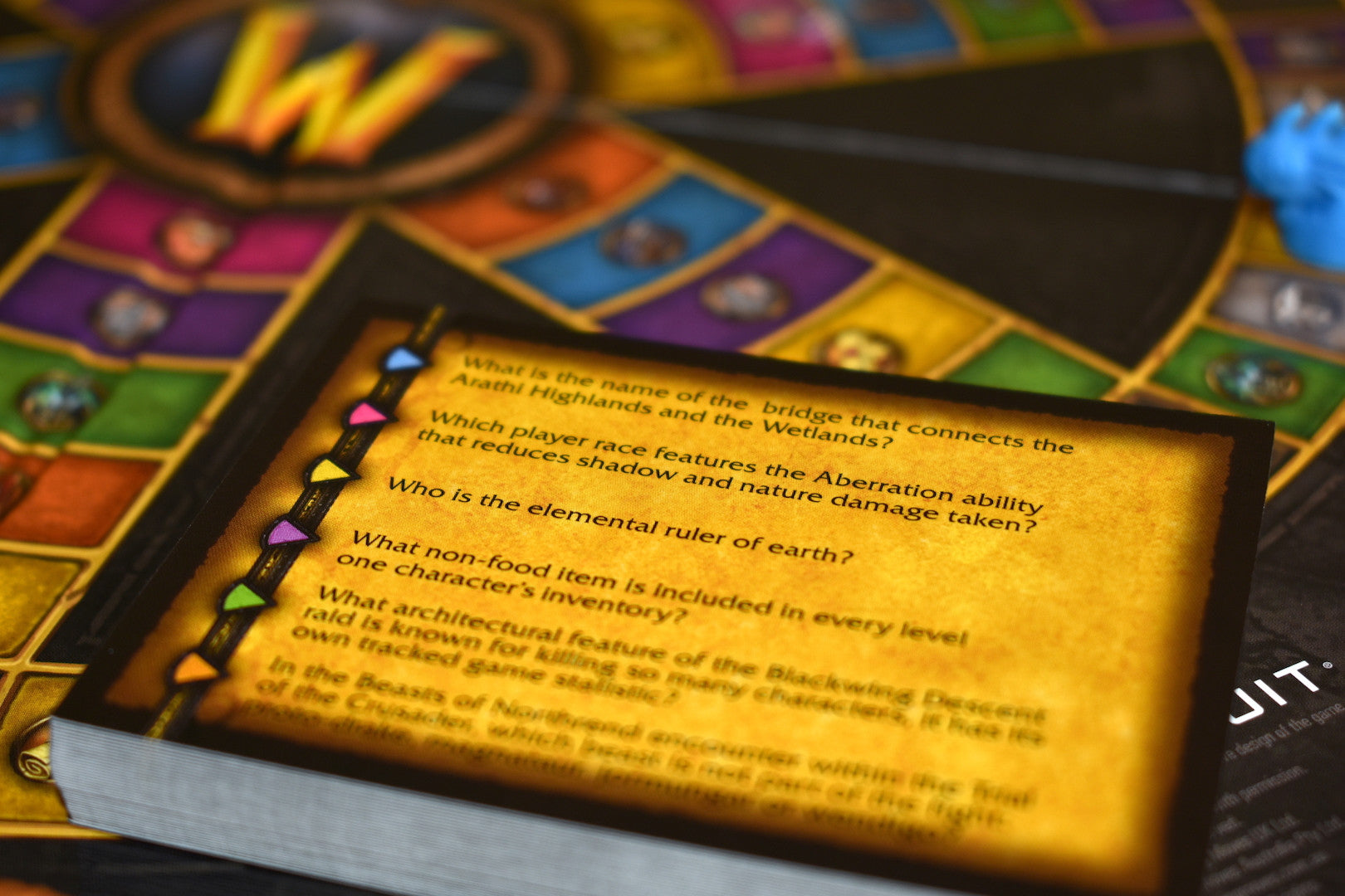 Warcraft trivial pursuit question card