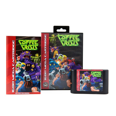 Coffee Crisis - SEGA Mega Drive Cartridge, Box & Manual